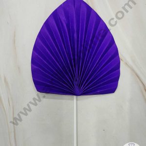 CAKE DECOR™ 2 pcs Purple Palm Leave Paper Topper For Cake Decoration - Purple ( SBMT-PL-06 )