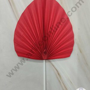 CAKE DECOR™ 2 pcs Red Palm Leave Paper Topper For Cake Decoration - Red ( SBMT-PL-08 )