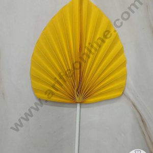 CAKE DECOR™ 2 pcs Yellow Palm Leave Paper Topper For Cake Decoration - Yellow ( SBMT-PL-04 )