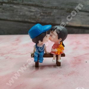 CAKE DECOR™ 3 Pieces Set Couple Mini Miniature Cake Toppers (SB-TOYS-M7)