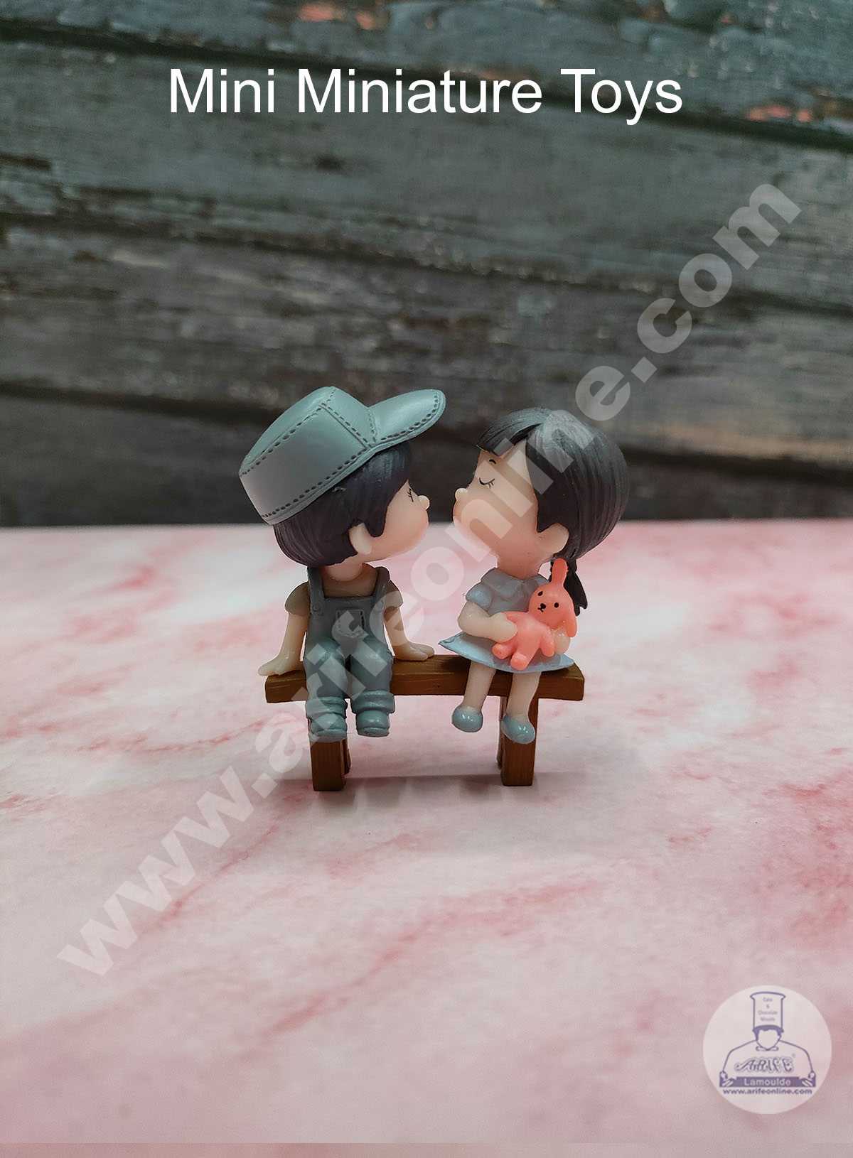 CAKE DECOR™ 3 Pieces Set Couple Mini Miniature Cake Toppers (SB-TOYS-M8)