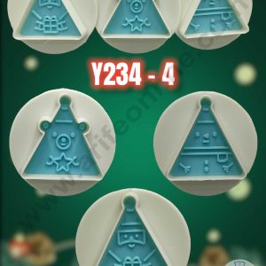 CAKE DECOR™ 3 pcs Christmas Theme Plastic Plunger Cutters Biscuit Cutters ( SBY234-4 )