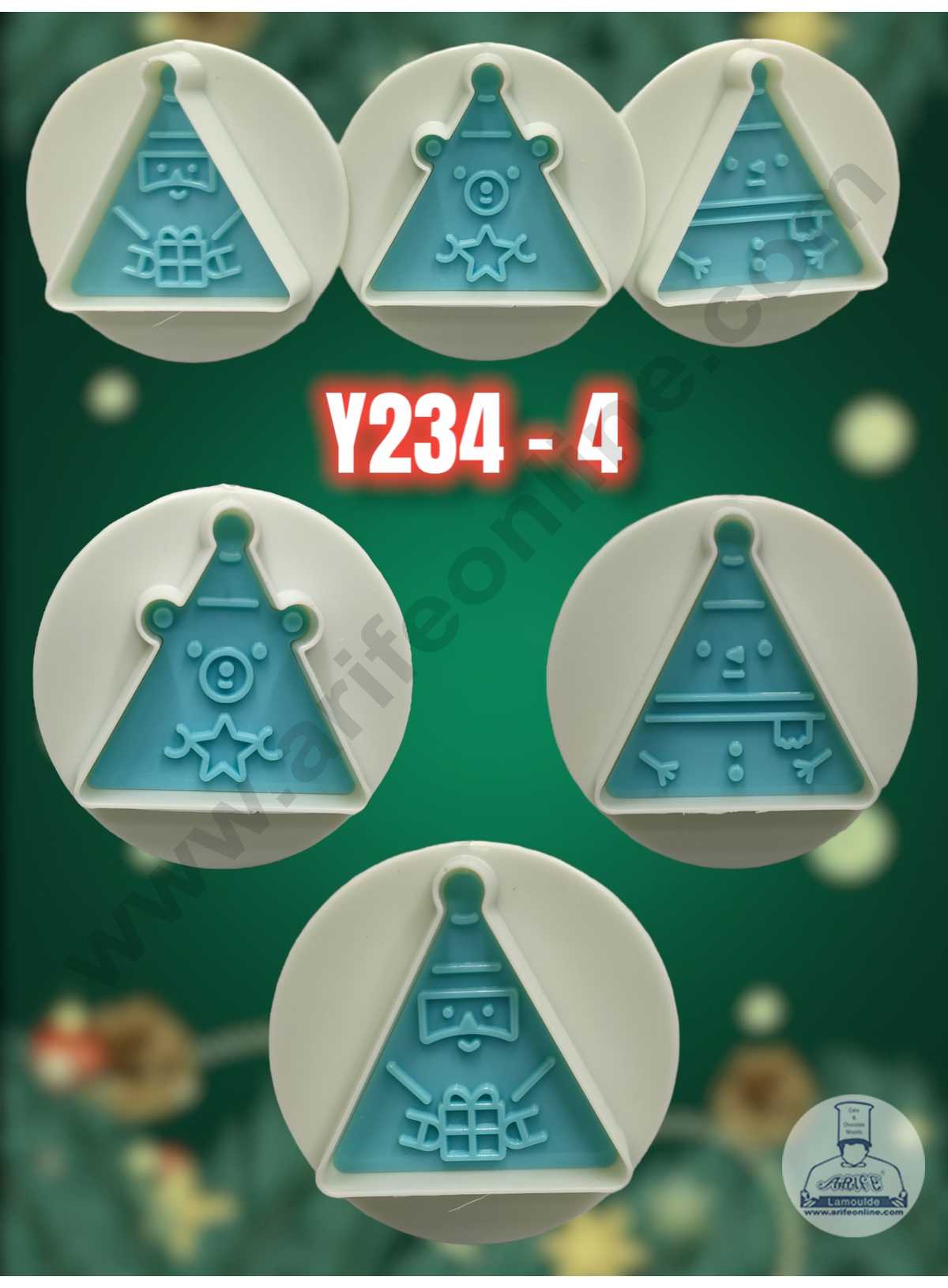 CAKE DECORβ’ 3 pcs Christmas Theme Plastic Plunger Cutters Biscuit Cutters ( SBY234-4 )