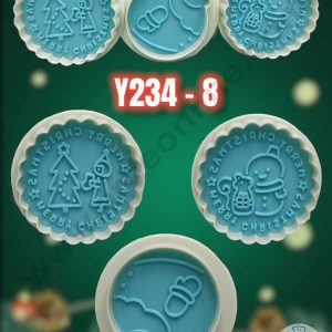 CAKE DECOR™ 3 pcs Christmas Theme Plastic Plunger Cutters Biscuit Cutters ( SBY234-8 )