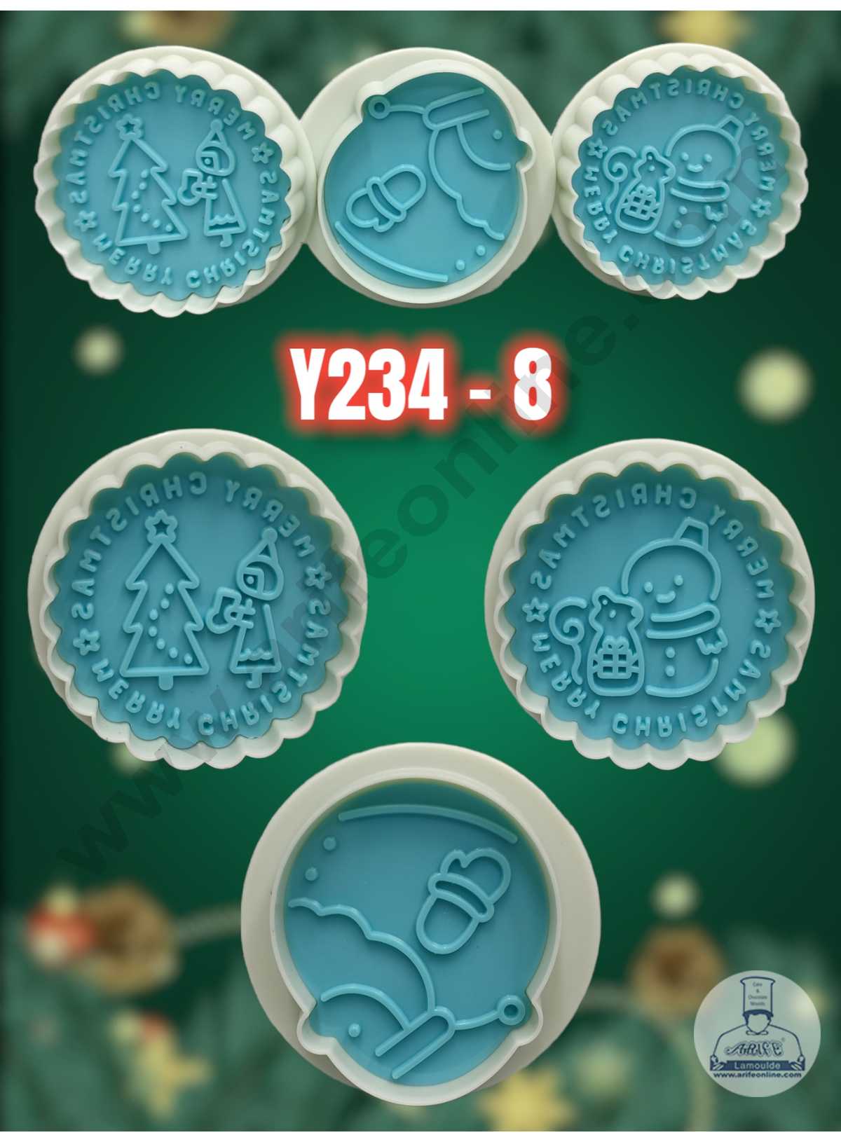 CAKE DECORβ’ 3 pcs Christmas Theme Plastic Plunger Cutters Biscuit Cutters ( SBY234-8 )