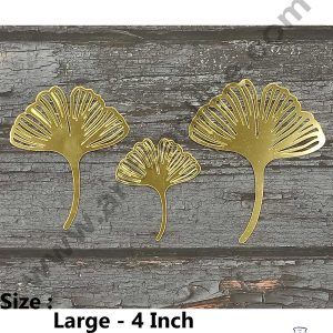CAKE DECOR™ 3 pcs Ginkgo Leaves Acrylic Finishing Cake Topper - Ginkgo Leaves
