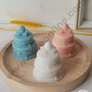CAKE DECOR™ 3D Silicon 1 Cavity 2 Tier Cupcake Shape Silicon Candle Moulds SBSP-DYF7014
