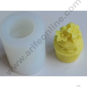CAKE DECOR™ 3D Silicon 1 Cavity Cupcake Shape Silicon Candle Moulds SBSP-DYF7018