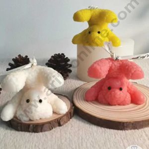CAKE DECOR™ 3D Silicon 1 Cavity Cute Upside Down Teddy Bear Shape Silicon Candle Moulds SBSP-DYF7034