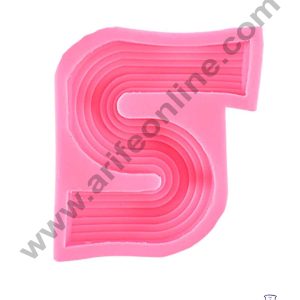 CAKE DECOR™ 3D Silicon 1 Cavity Geometric Big S Abstract Shape Silicon Candle Moulds SBSP-DYF6262