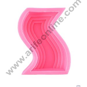 CAKE DECOR™ 3D Silicon 1 Cavity Geometric S Abstract Shape Silicon Candle Moulds SBSP-DYF6263