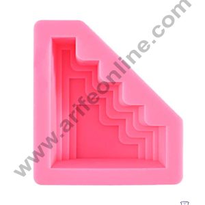 CAKE DECOR™ 3D Silicon 1 Cavity Geometric Staircase  Abstract Shape Silicon Candle Moulds SBSP-DYF6264