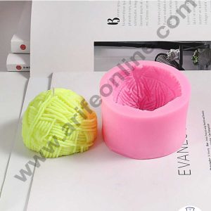 CAKE DECOR™ 3D Silicon 1 Cavity Knitting Wool Shape Silicon Candle Moulds SBSP-DYF6084