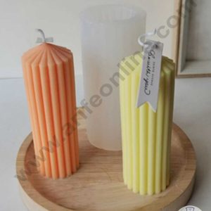 CAKE DECOR™ 3D Silicon 1 Cavity Lining Cylinder Shape Silicon Candle Moulds SBSP-DYF7033
