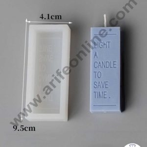 CAKE DECOR™ 3D Silicon 1 Cavity Long Letter Mini Rectangle Shape Shape Silicon Candle Moulds SBSP-DYF6143