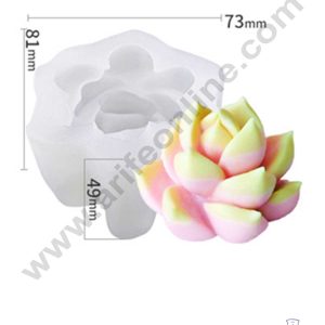 CAKE DECOR™ 3D Silicon 1 Cavity Lotus Flower Shape Silicon Candle Moulds SBSP-DYF6299