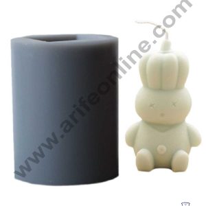 CAKE DECOR™ 3D Silicon 1 Cavity Pumpkin Robot Shape Shape Silicon Candle Moulds SBSP-DYF6828