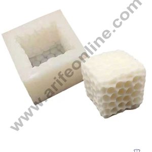 CAKE DECOR™ 3D Silicon 1 Cavity Square Honeycomb Shape Shape Silicon Candle Moulds SBSP-DYF6065