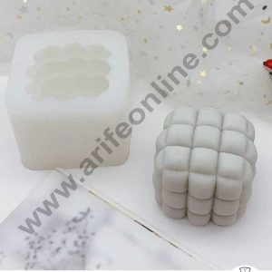 CAKE DECOR™ 3D Silicon 1 Cavity Square Sofa Pillow Shape Silicon Candle Moulds SBSP-DYF6829