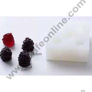 CAKE DECOR™ 3D Silicon 5 Cavity Mini Berry Shape Silicon Candle Moulds SBSP-DYF6236