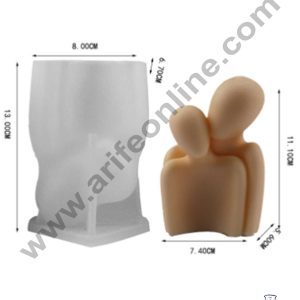 CAKE DECOR™ 3D Silicon Couple Shape Silicon Candle Moulds SBSP-DYF6645