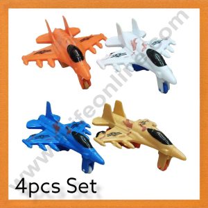 CAKE DECOR™ 4 Pieces Fighter Jet Plane Toys Cake Toppers (SB-T-179A-82)