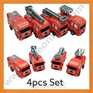 CAKE DECOR™ 4 Pieces Fire Truck Toys Cake Toppers (SB-T-CJ854)