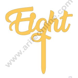 CAKE DECOR™ 5 Inch Golden Acrylic Number Toppers - EIGHT