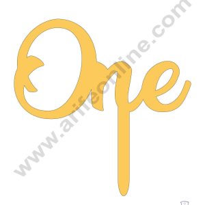 CAKE DECOR™ 5 Inch Golden Acrylic Number Toppers - ONE