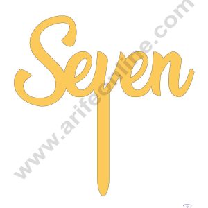 CAKE DECOR™ 5 Inch Golden Acrylic Number Toppers - SEVEN