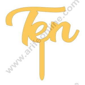 CAKE DECOR™ 5 Inch Golden Acrylic Number Toppers - TEN