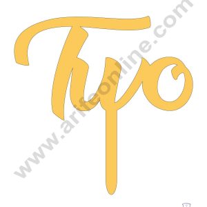 CAKE DECOR™ 5 Inch Golden Acrylic Number Toppers - TWO