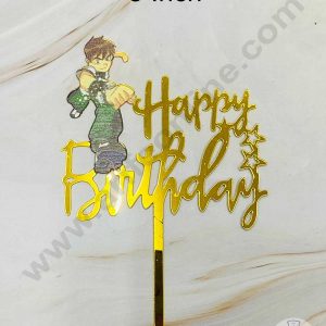 CAKE DECORβ’ 5 Inch Imported Printed Cake and Cupcake Topper - Happy Birthday Ben 10 Theme (SBMT-IMP-006)