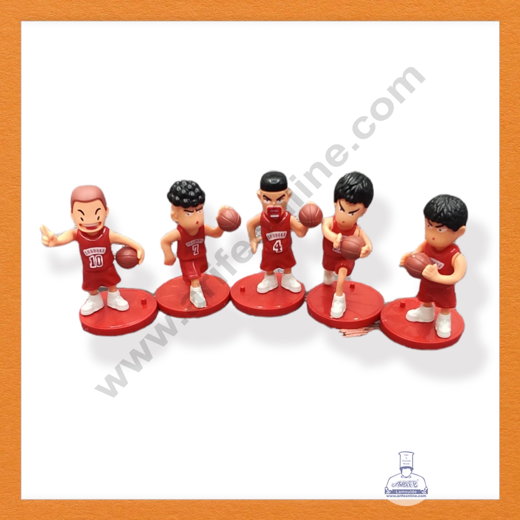 CAKE DECOR™ 5 Pieces Basketball Players Toys for Cake Toppers SBTO-036