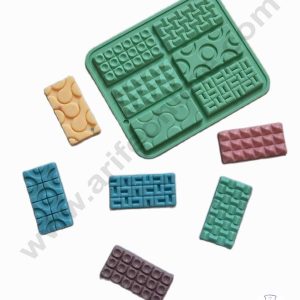 CAKE DECOR™ 6 Cavity Multi Bar Shape Silicone Chocolate Mold ( SBCM-722 )