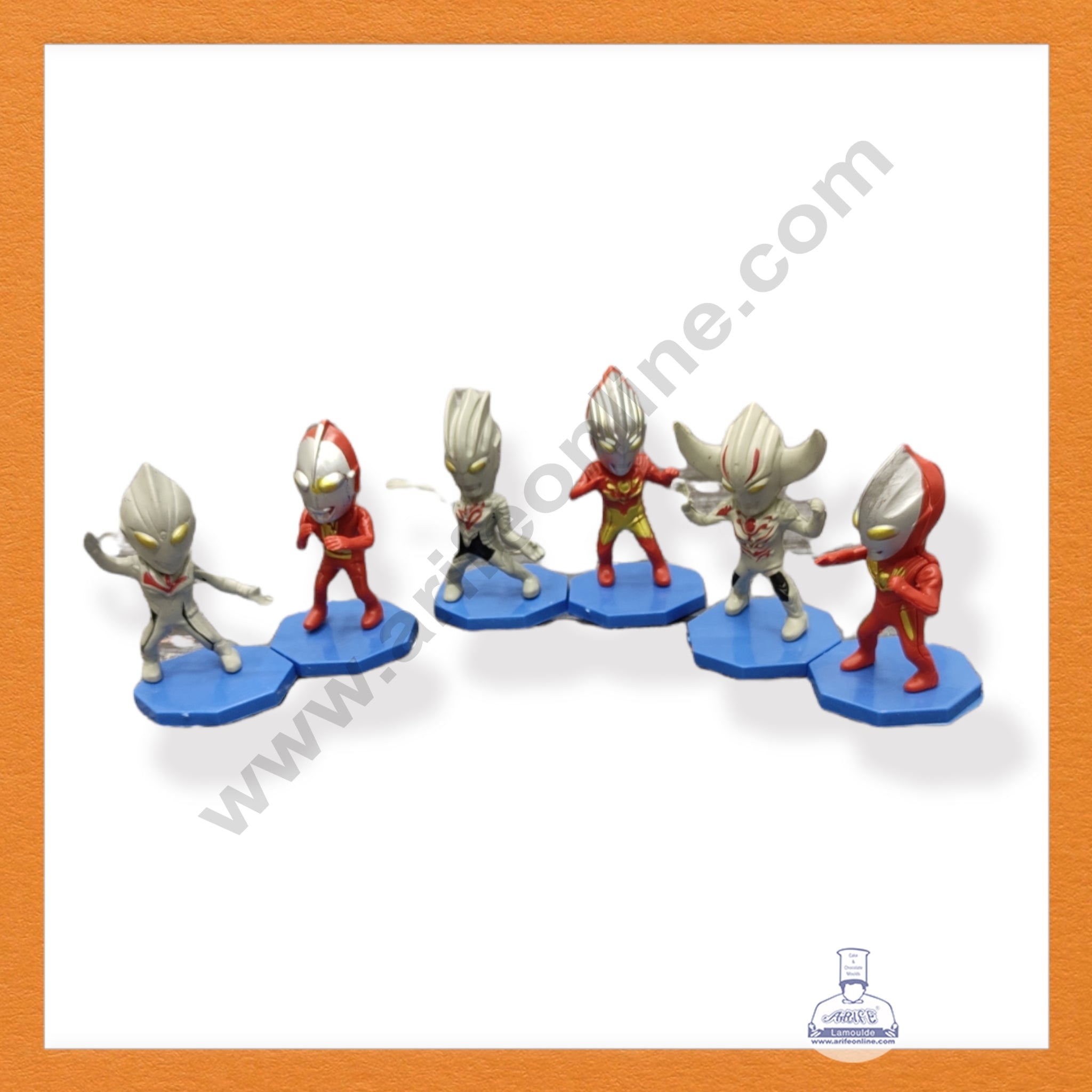 CAKE DECOR™ 6 Pieces Ultraman Toys for Cake Toppers SBTO-032