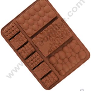 CAKE DECOR™ 9 Cavity Multi Shapes Bar Silicone Chocolate Mold ( SBCM-715 )