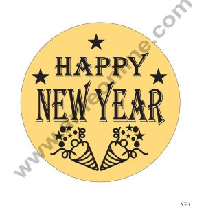CAKE DECORβ’ Acrylic Happy New Year Coin Topper for Cake and Cupcakes ( SBMT-Coin-030 )