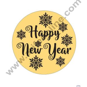 CAKE DECORβ’ Acrylic Happy New Year Coin Topper for Cake and Cupcakes ( SBMT-Coin-035 )
