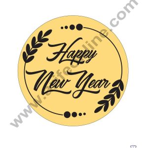 CAKE DECORβ’ Acrylic Happy New Year Coin Topper for Cake and Cupcakes ( SBMT-Coin-036 )
