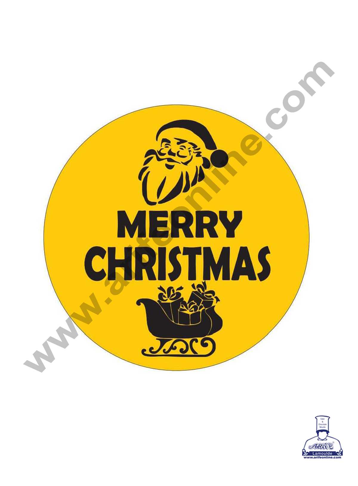 CAKE DECOR™ Acrylic Merry Christmas Coin Topper for Cake and Cupcakes ( SBMT-Coin-017 )