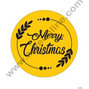 CAKE DECORβ’ Acrylic Merry Christmas Coin Topper for Cake and Cupcakes ( SBMT-Coin-020 )
