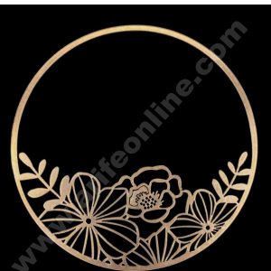 CAKE DECOR™ Acrylic Round Flower Cake Topper - Rose Gold ( SBMT-FLOWER-02 )