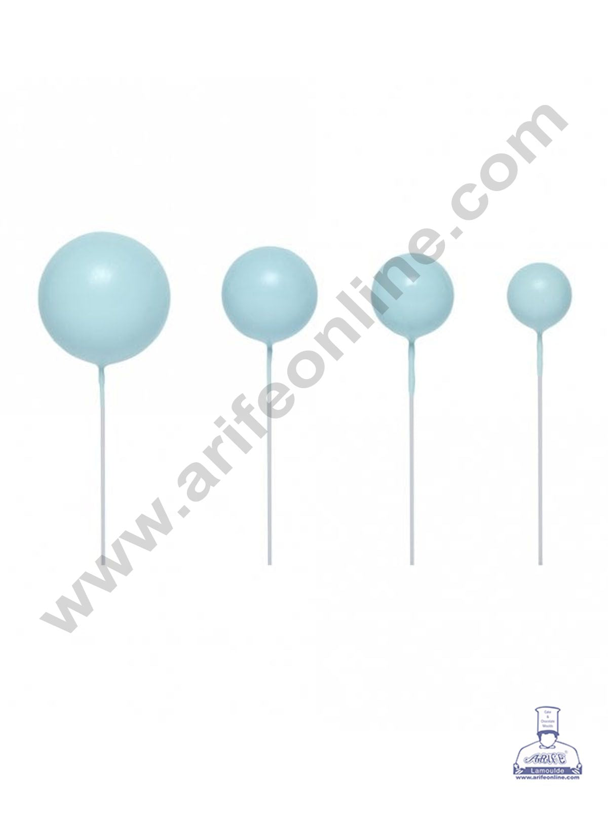 CAKE DECOR™ Blue Faux Balls Topper For Cake and Cupcake Decoration - 20 pcs Pack (SB-BlueBall-20)