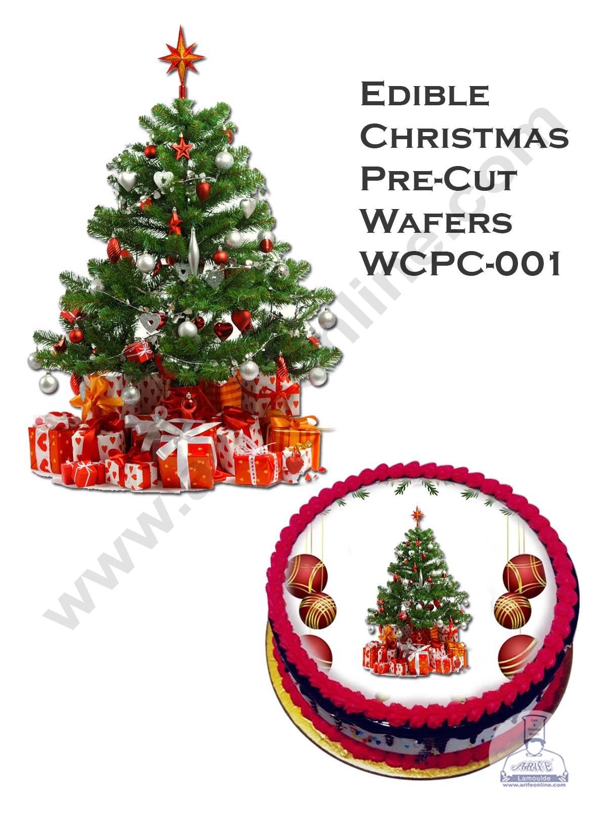 CAKE DECORβ’ Edible Christmas Theme Topper Pre Cut Wafer Paper High Quality - Christmas Tree - ( 1 pc Pack ) SBWCPC-001