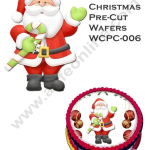 CAKE DECORβ’ Edible Christmas Theme Topper Pre Cut Wafer Paper High Quality - Santa Clause - ( 1 pc Pack ) SBWCPC-006