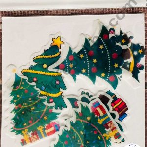 CAKE DECORβ’ Edible Pre Cut Wafer Paper - Christmas Tree Cake and Cupcake Topper - ( Set of 7 pcs) SBPC-Christmas-001