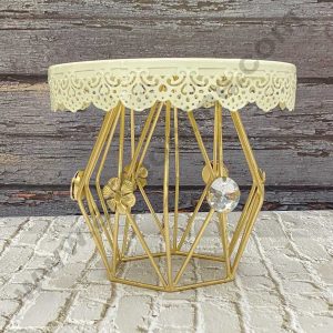 CAKE DECORβ’ Geometric Cake Stand with Design White Top ( SBCS-170 )