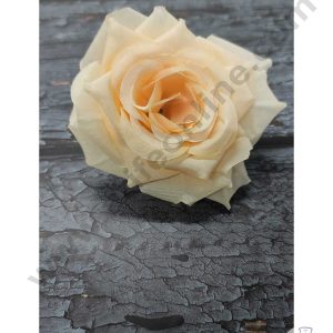CAKE DECOR™ Large Rose Artificial Flower For Cake Decoration – Light Yellow ( 5 pc pack )