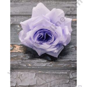 CAKE DECOR™ Large Rose Artificial Flower For Cake Decoration – Purple ( 5 pc pack )